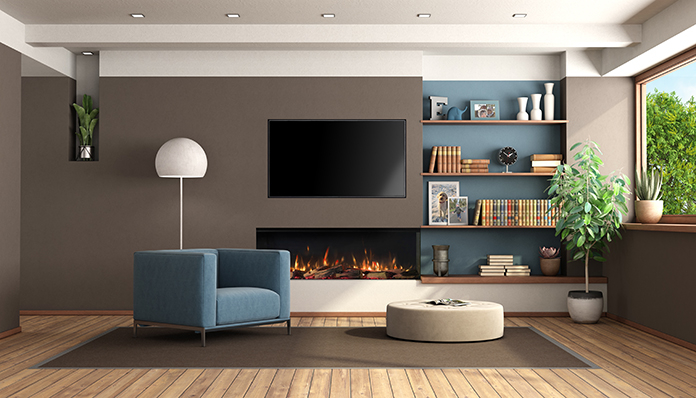VISION E-LINE SOLUS VS130 LED MEDIA WALL ELECTRIC FIRE