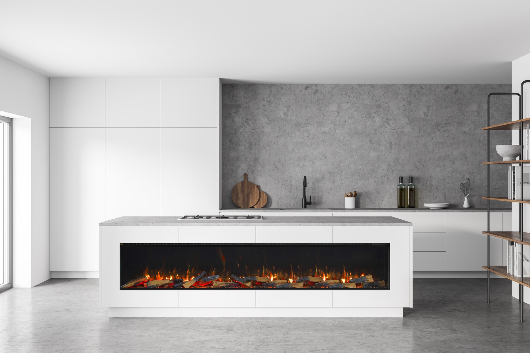 VISION E-LINE SOLUS VS220 MEDIA WALL ELECTRIC FIRE