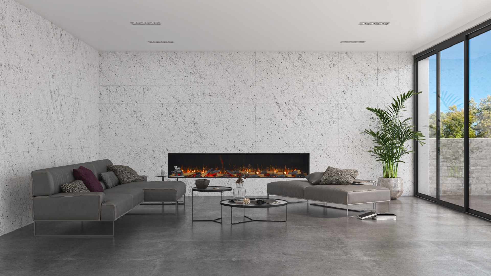 VISION E-LINE SOLUS VS220 MEDIA WALL ELECTRIC FIRE