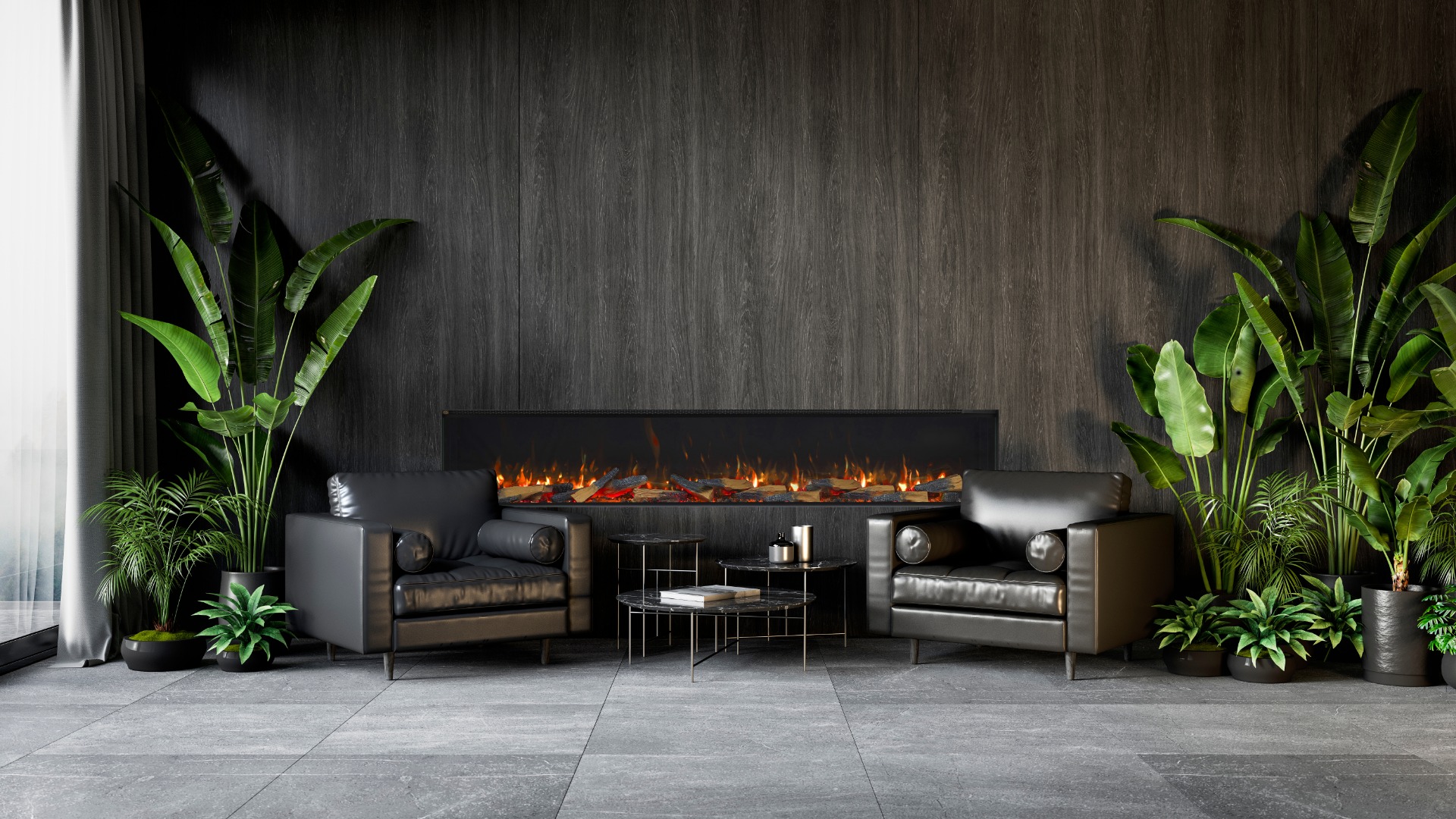 VISION E-LINE SOLUS VS220 MEDIA WALL ELECTRIC FIRE