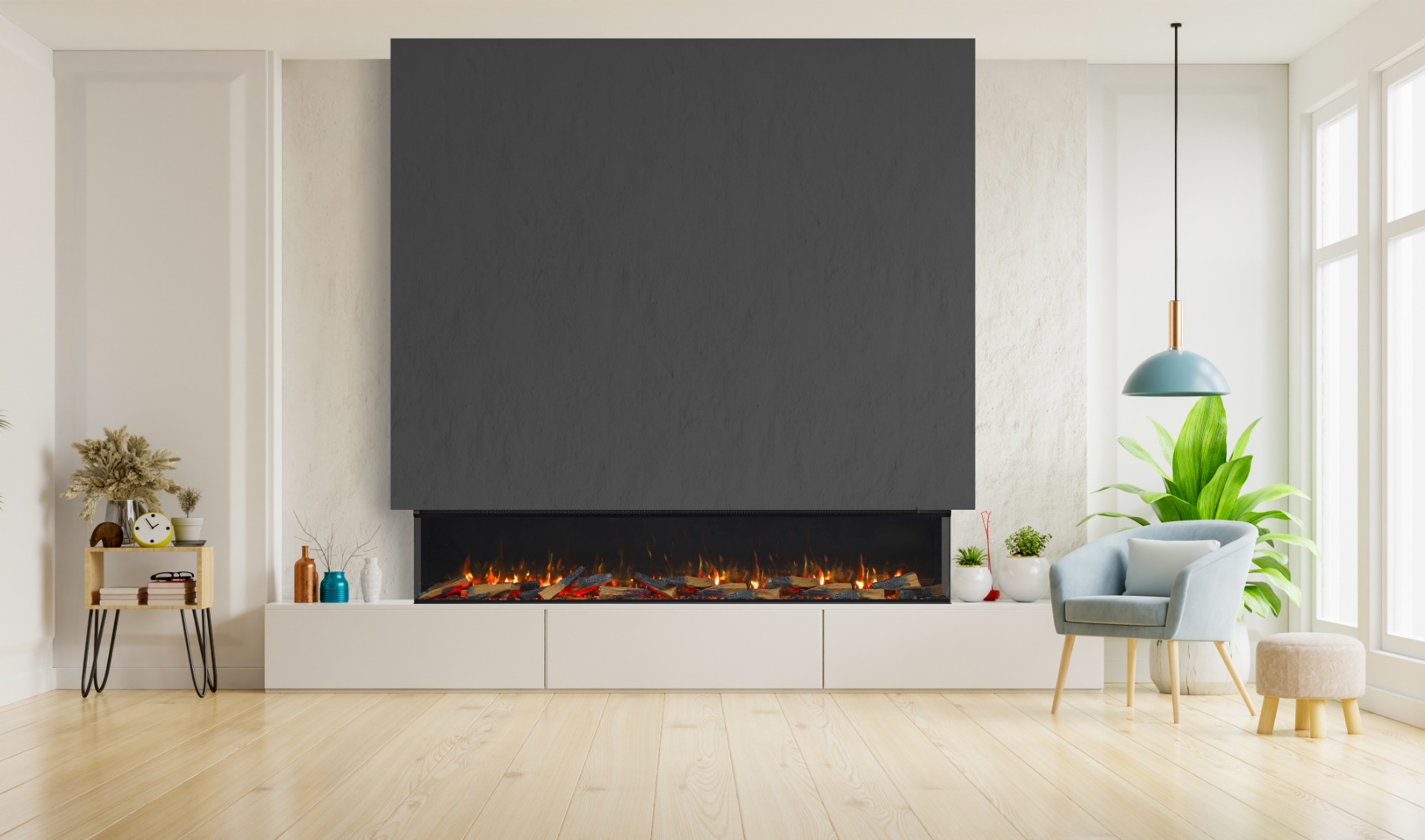 VISION E-LINE SOLUS VS220 MEDIA WALL ELECTRIC FIRE