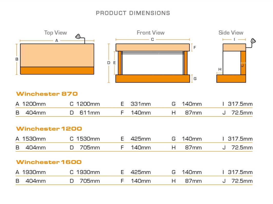Winchester 1600 Black Edition electric suite with New Forest Fire